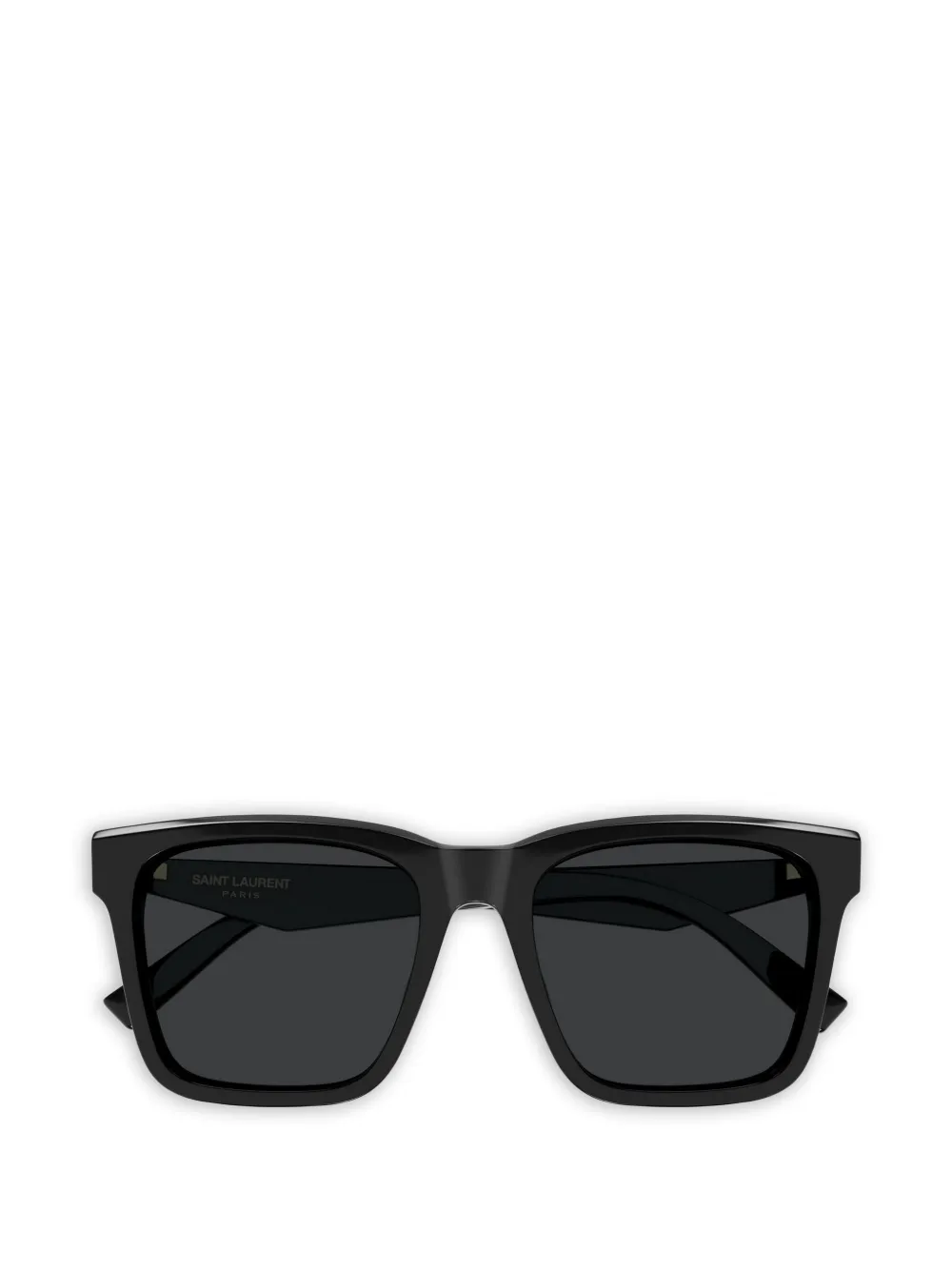 Saint Laurent Eyewear Occhiali da sole squadrati con placca logo - Nero