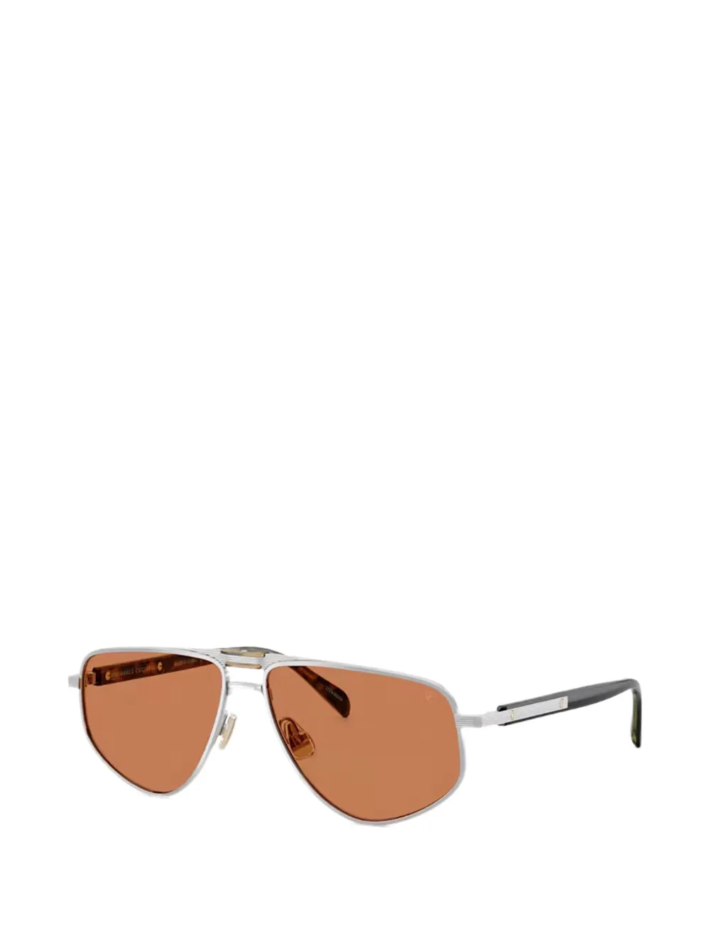 Brunello Cucinelli Dike zonnebril met piloten montuur Zilver