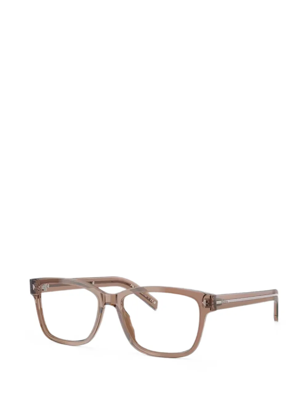 Prada Eyewear Bril met logodetail Beige