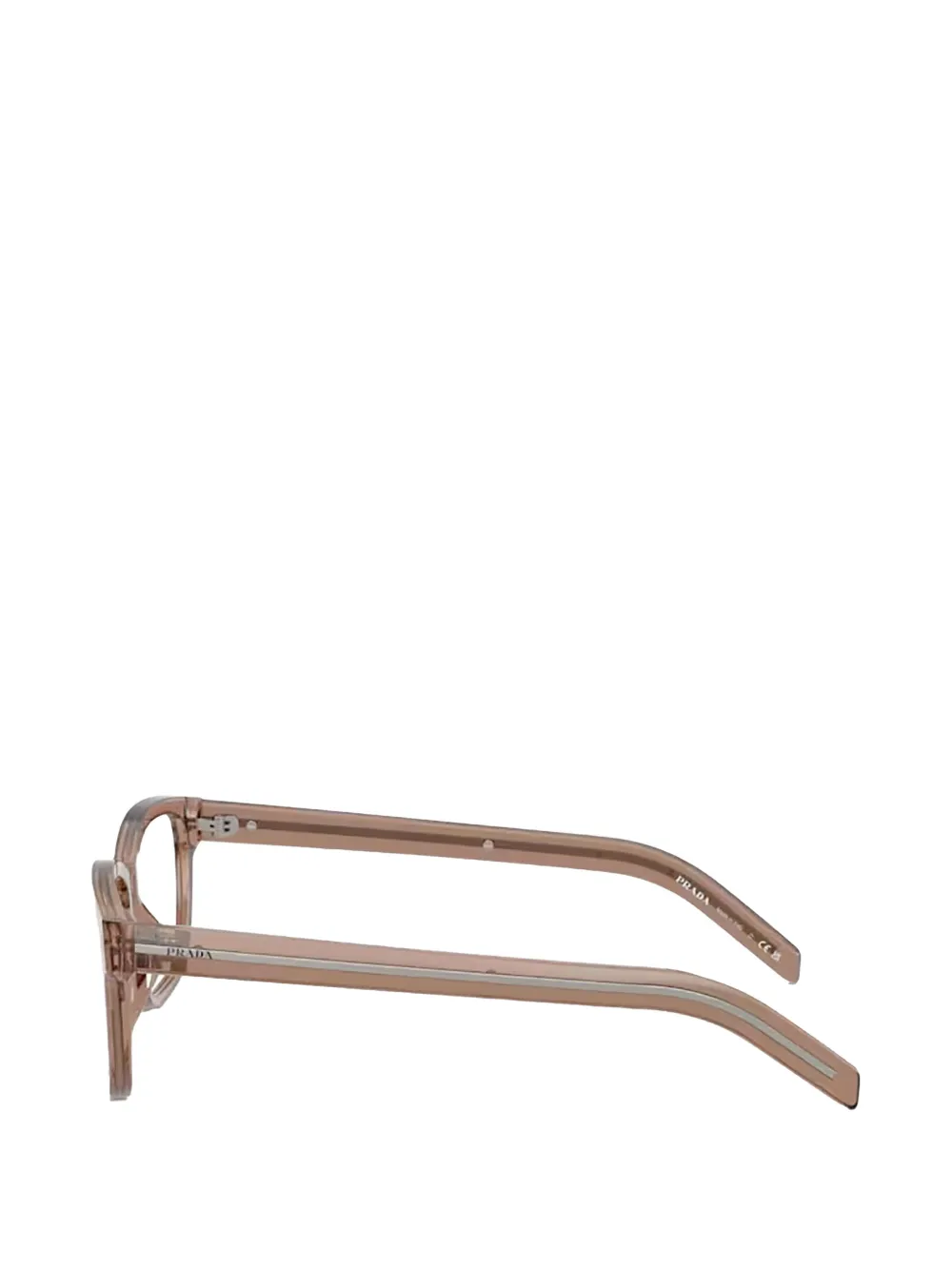 Prada Eyewear Bril met logodetail Beige
