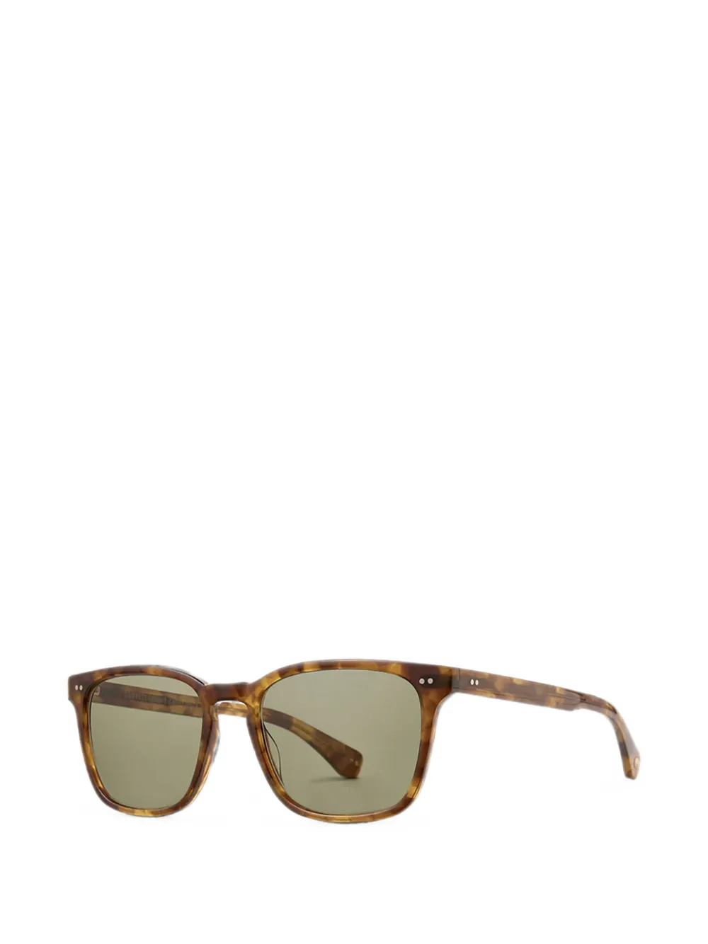 Garrett Leight Earvin zonnebril met schildpadschild-effect Bruin