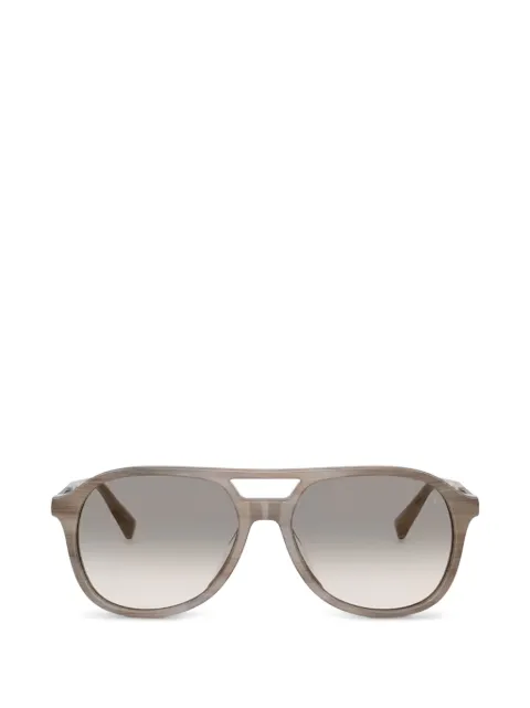 Brunello Cucinelli Panama Nocciola pilot-frame sunglasses