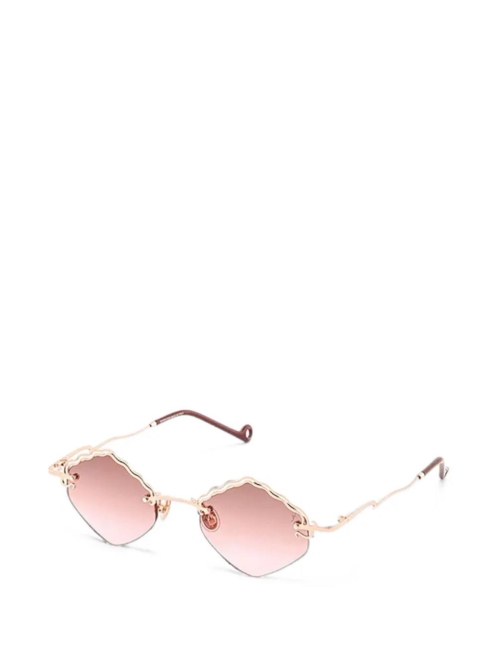 Eyepetizer Seine Geometric-frame Sunglasses In Gold
