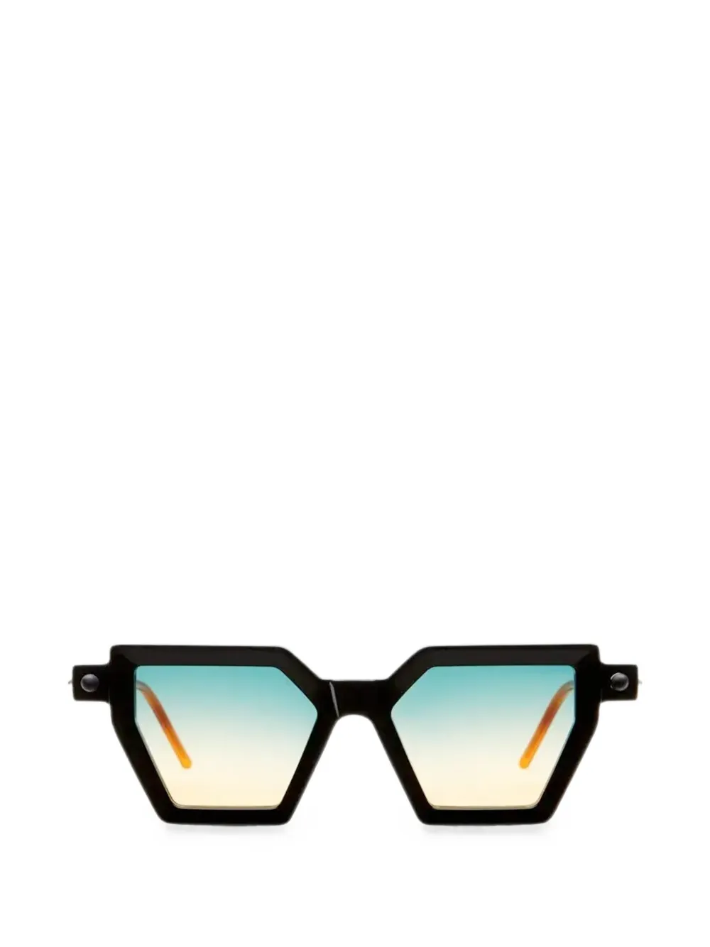 Kuboraum Occhiali da sole P26 geometrici - Nero