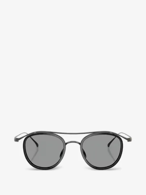 Giorgio Armani lunettes de soleil rondes à double pont