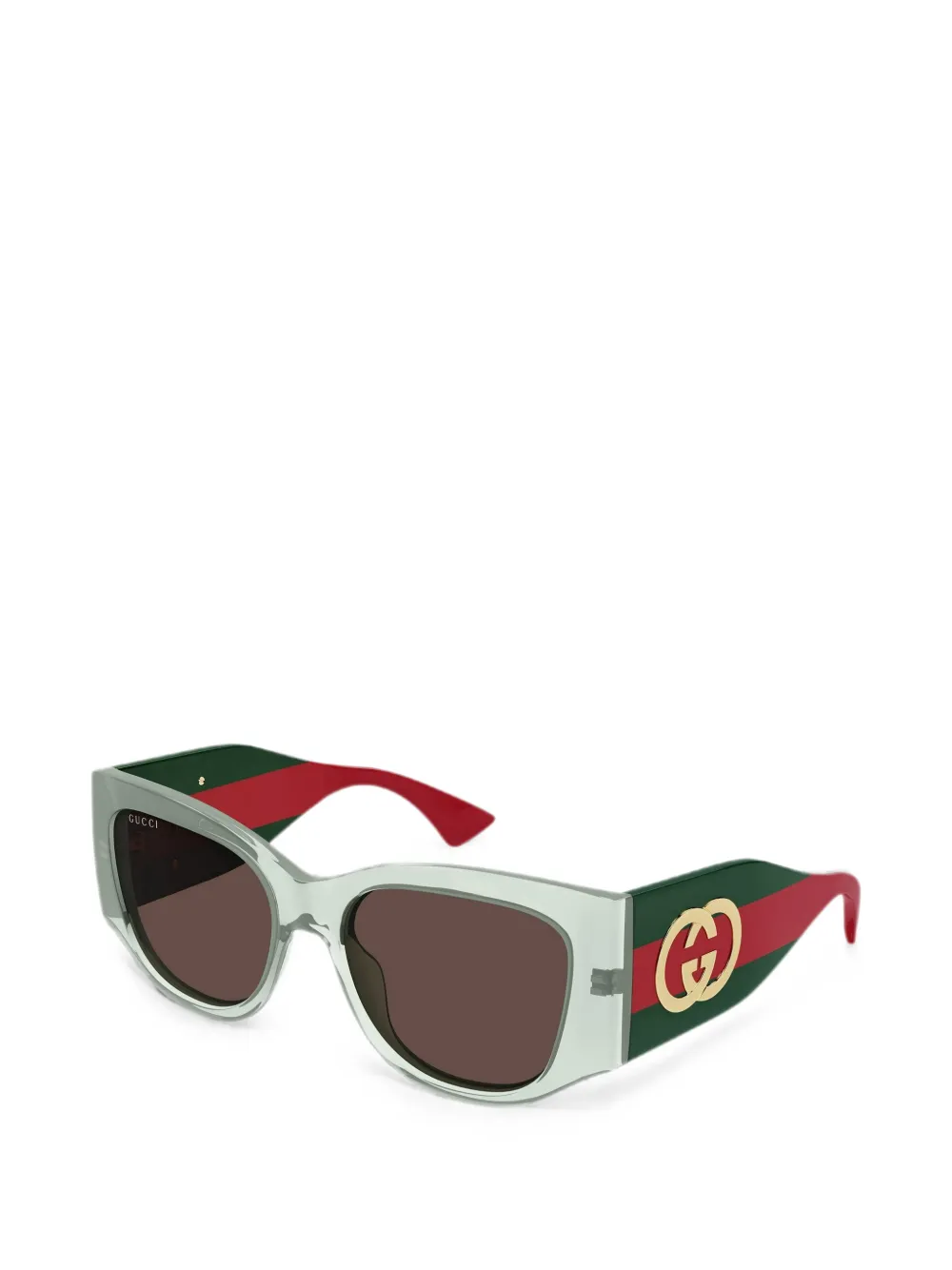 Gucci Eyewear Zonnebril met cat-eye montuur en GG-logo Grijs
