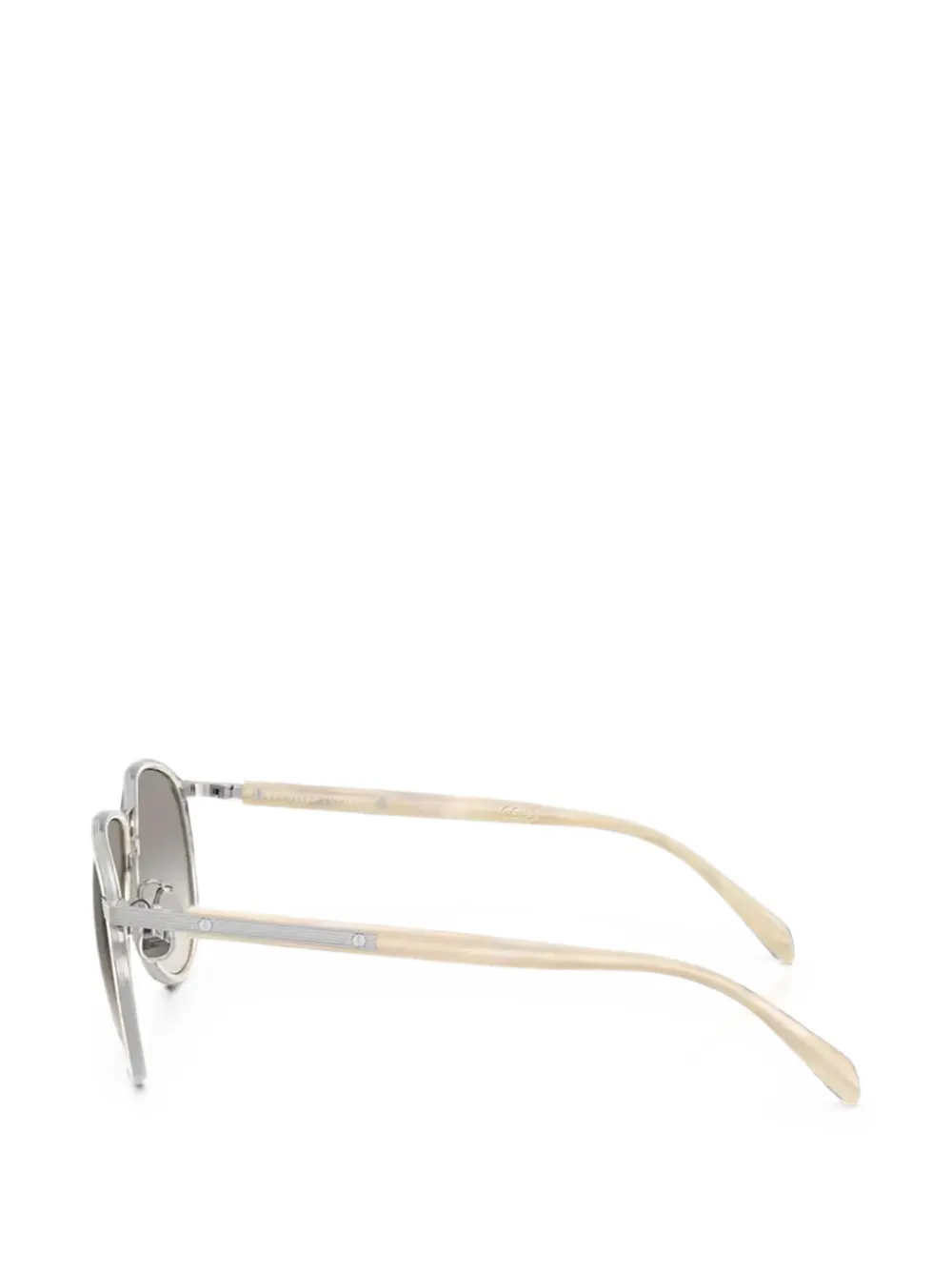 Brunello Cucinelli Apheleion zonnebril met piloten montuur Zilver