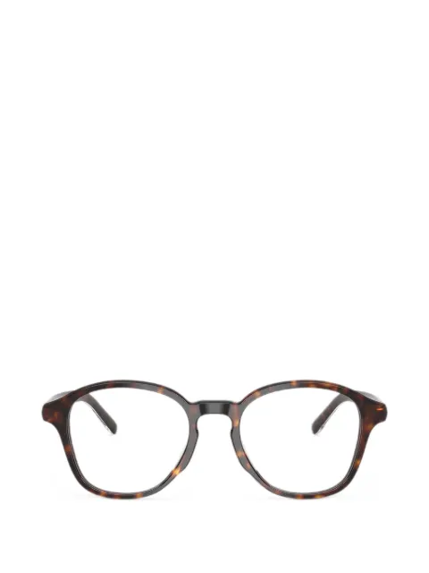 Diesel tortoiseshell-effect round-frame glasses