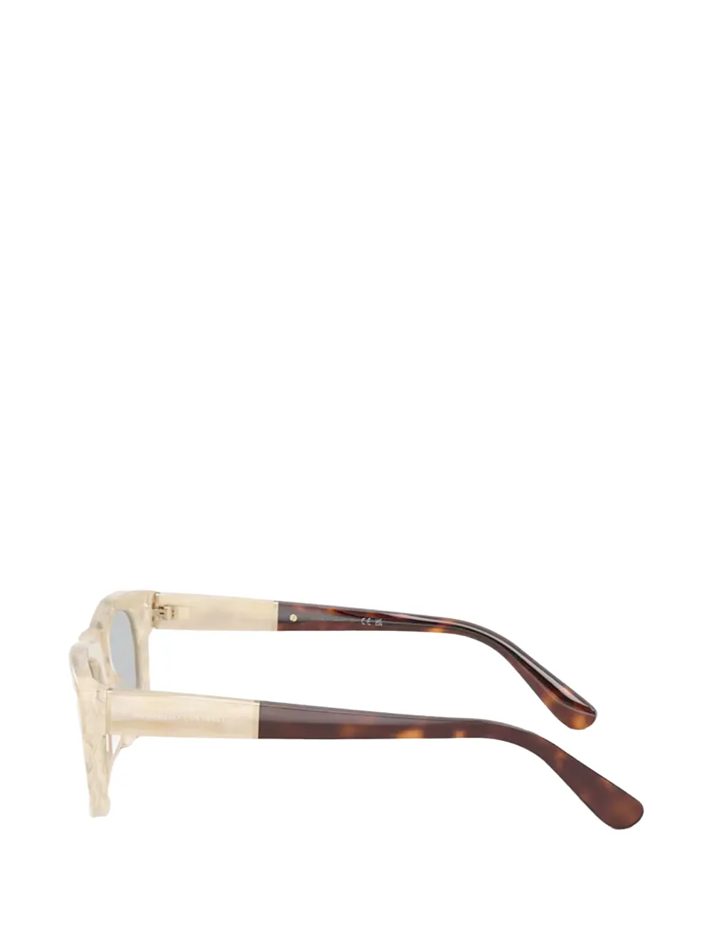 Brunello Cucinelli Panama zonnebril met vierkant montuur Beige