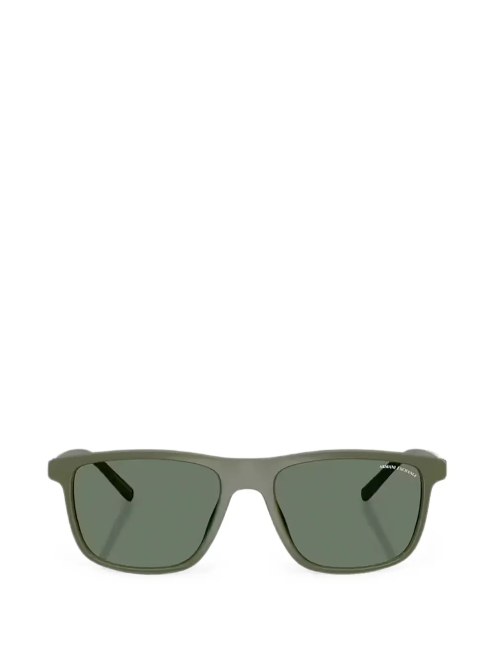 Armani Exchange Occhiali da sole rettangolari con finitura opaca - Verde