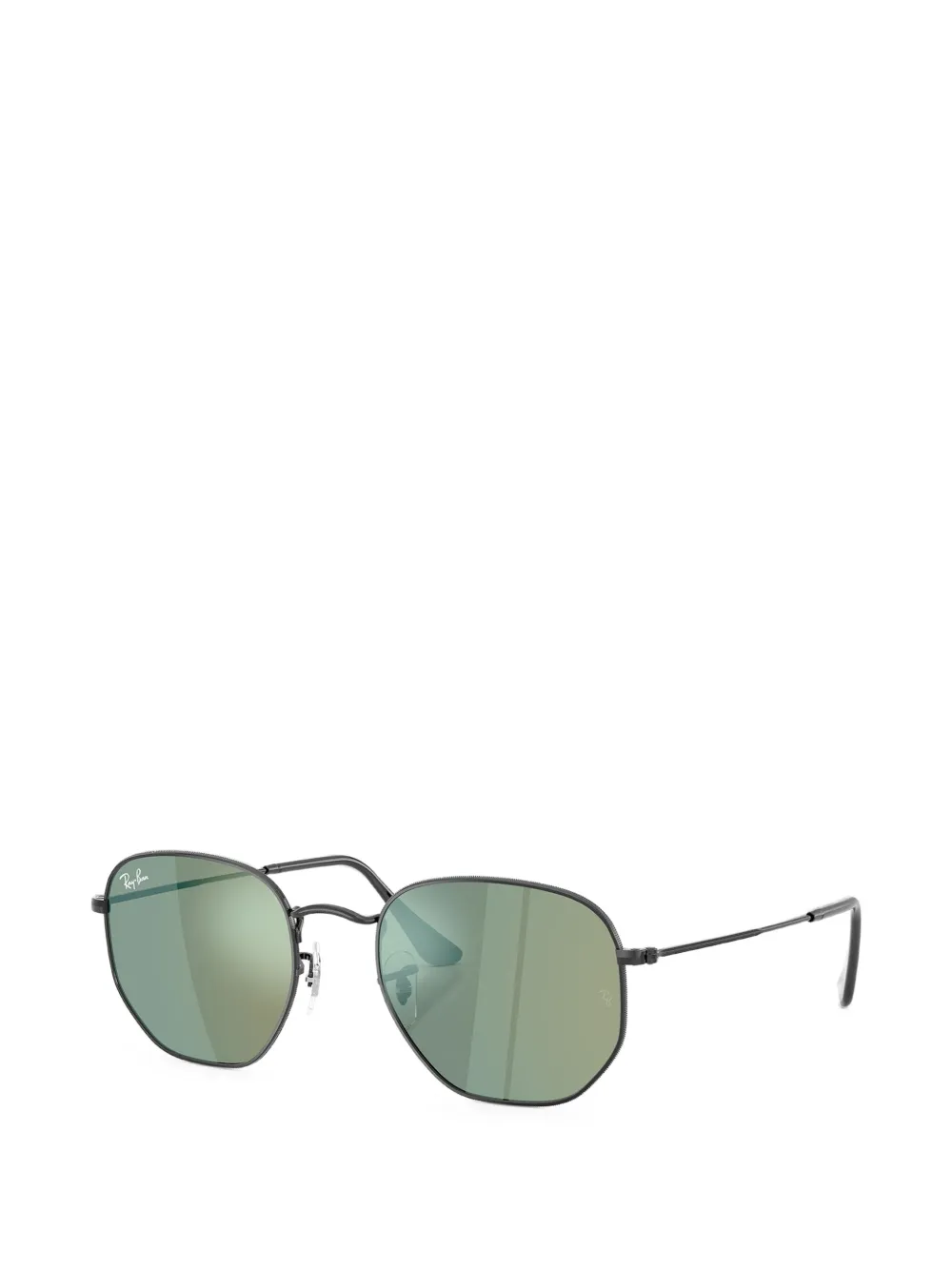 Ray-Ban Zonnebril met zeshoekig montuur Zwart