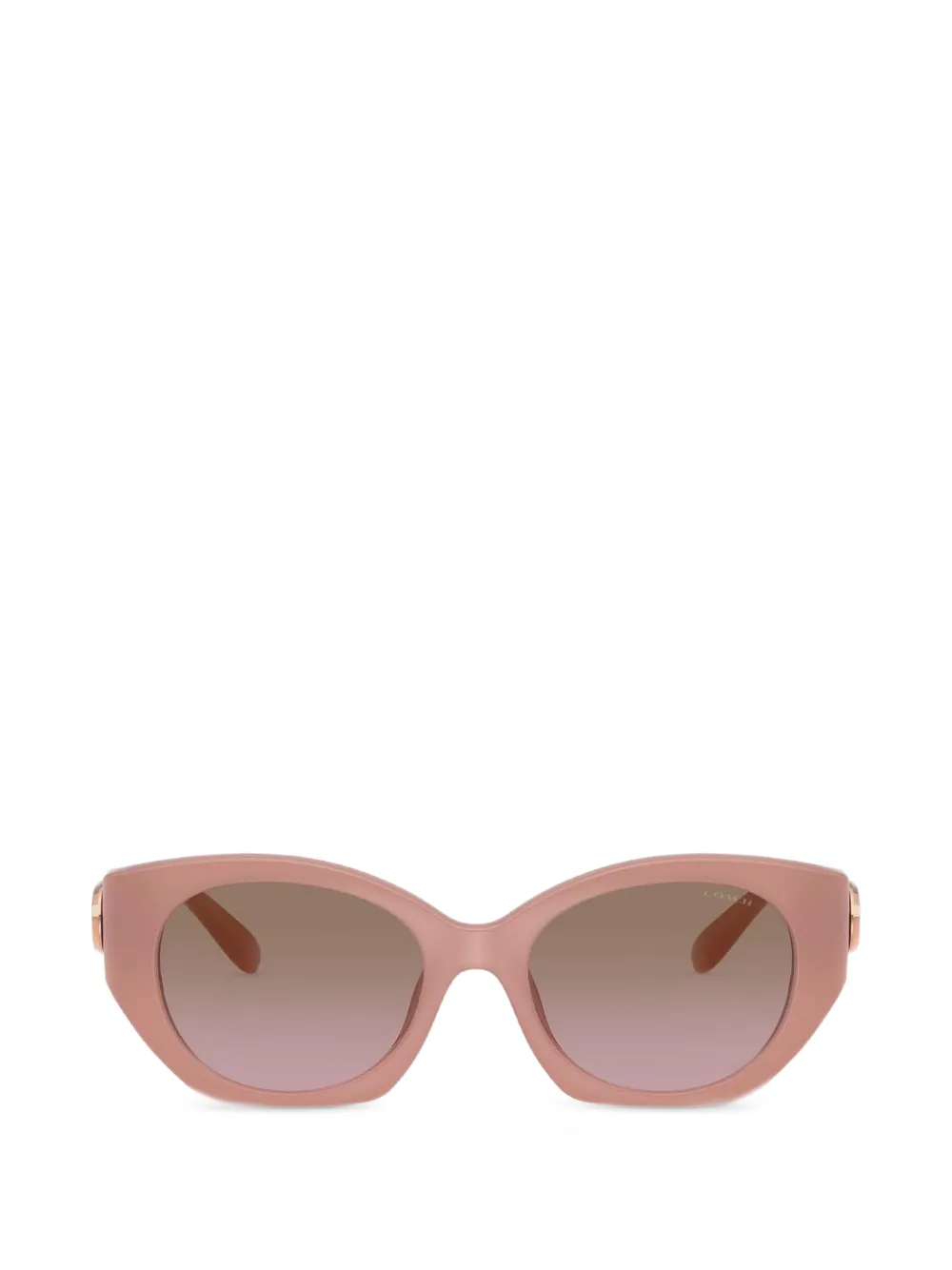 Coach Cat-Eye-Sonnenbrille mit Logo-Schild - Rosa