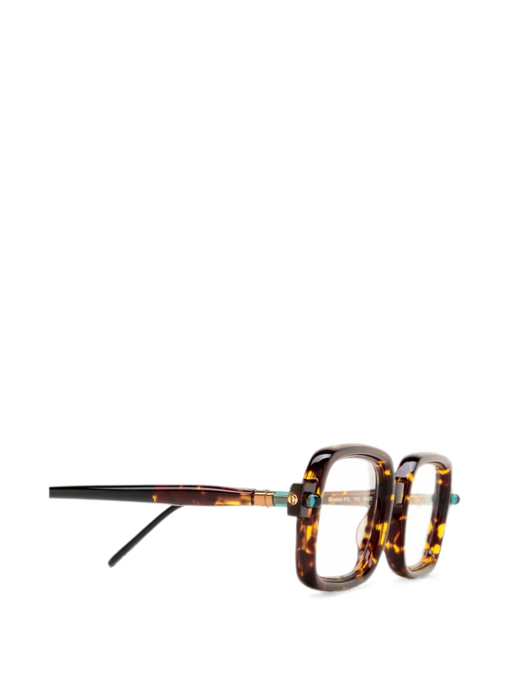 Kuboraum P2 bril met vierkant montuur en schildpadschild-effect Bruin