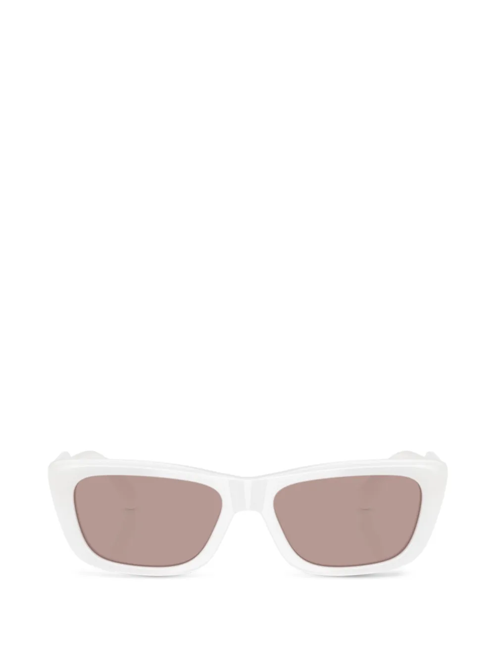 Miu Eyewear Zonnebril met rechthoekig montuur Wit