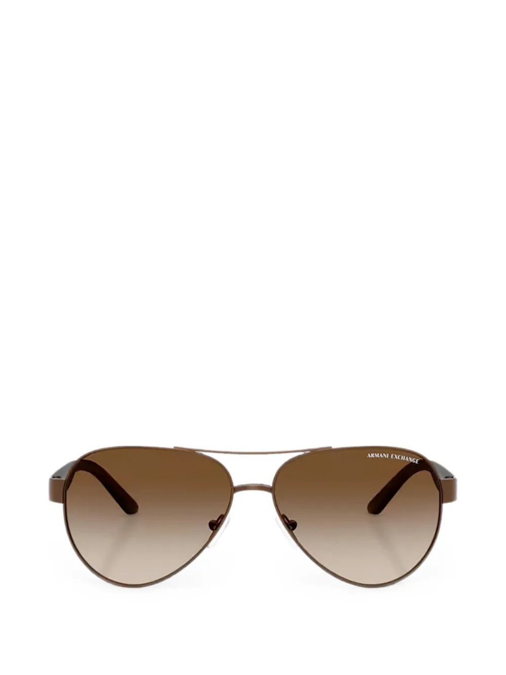 Armani Exchange Occhiali da sole con montatura stile pilota - Marrone