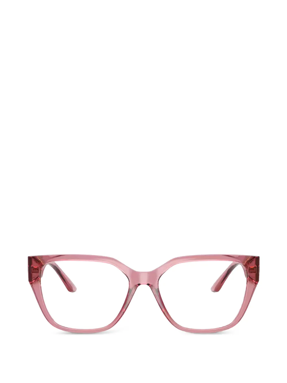 Versace Greca Square-frame Glasses In Pink