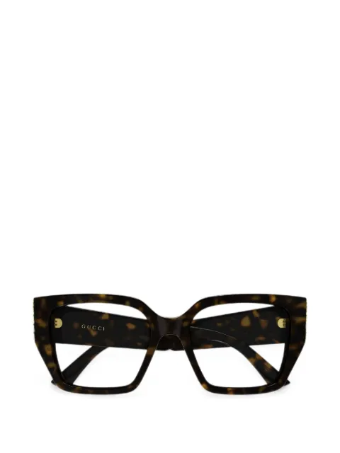 Gucci Eyewear Eckige Brille in Schildpattoptik
