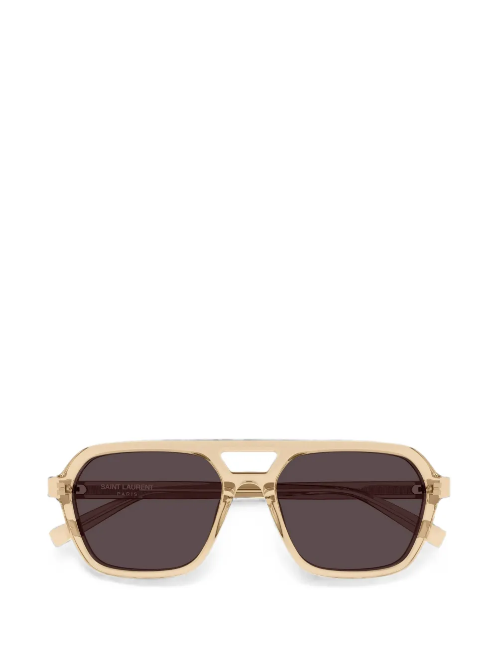 Saint Laurent Eyewear SL905 zonnebril met geometrisch montuur Beige