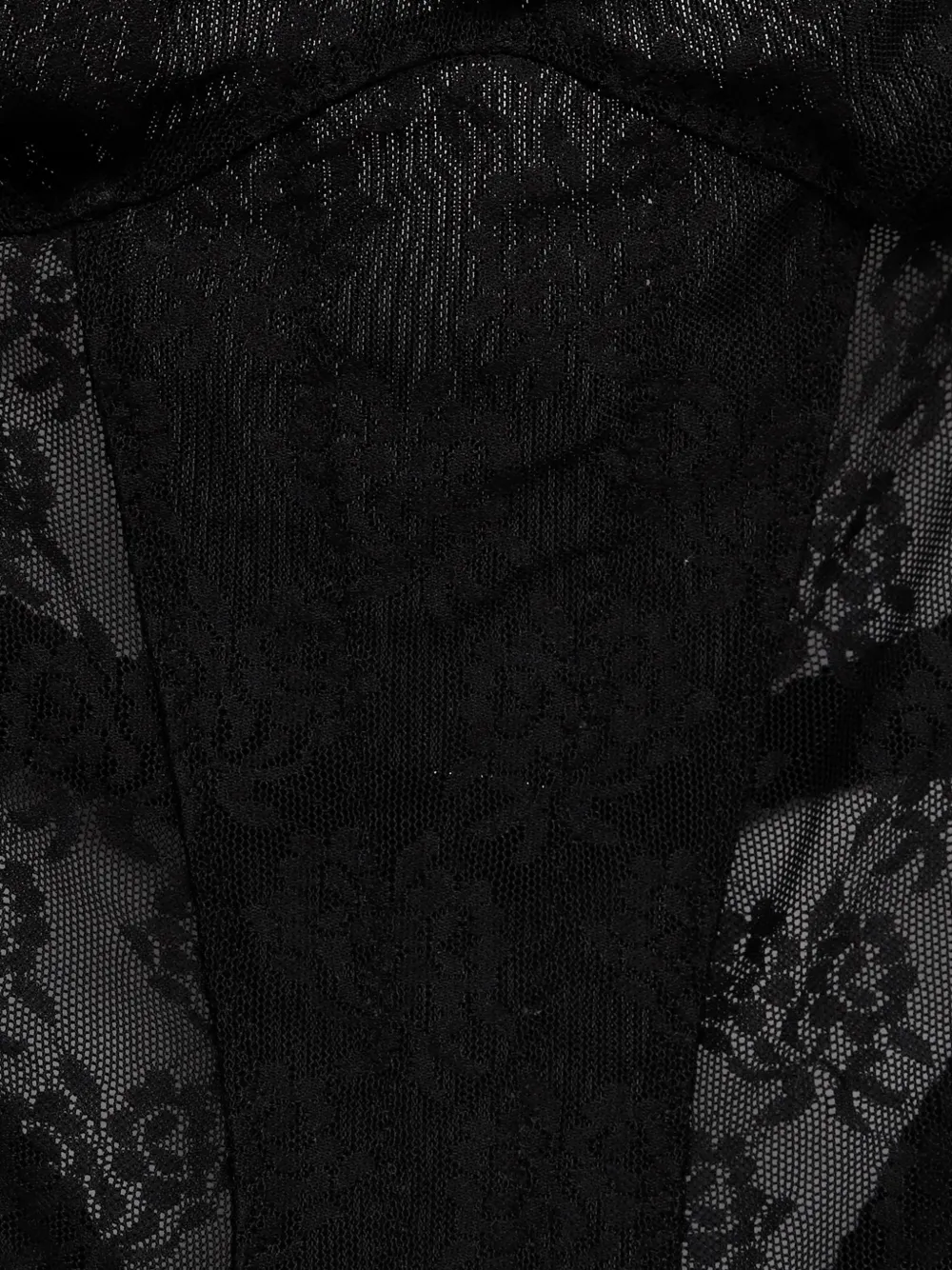 The Attico Jumpsuit met kanten vlakken Zwart