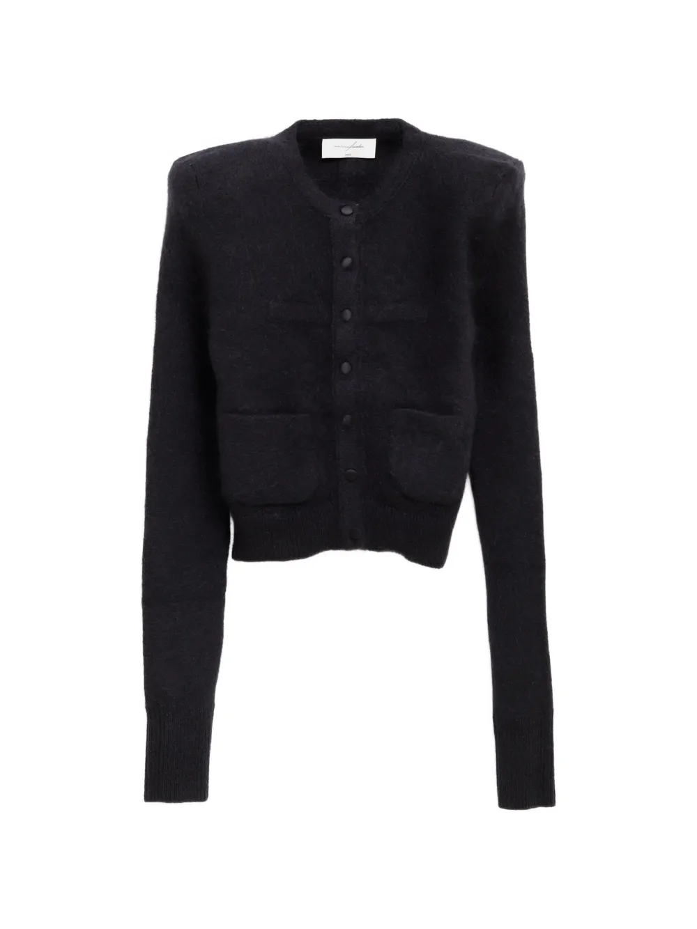 Matières Fécales padded-shoulder button-front cardigan - Nero