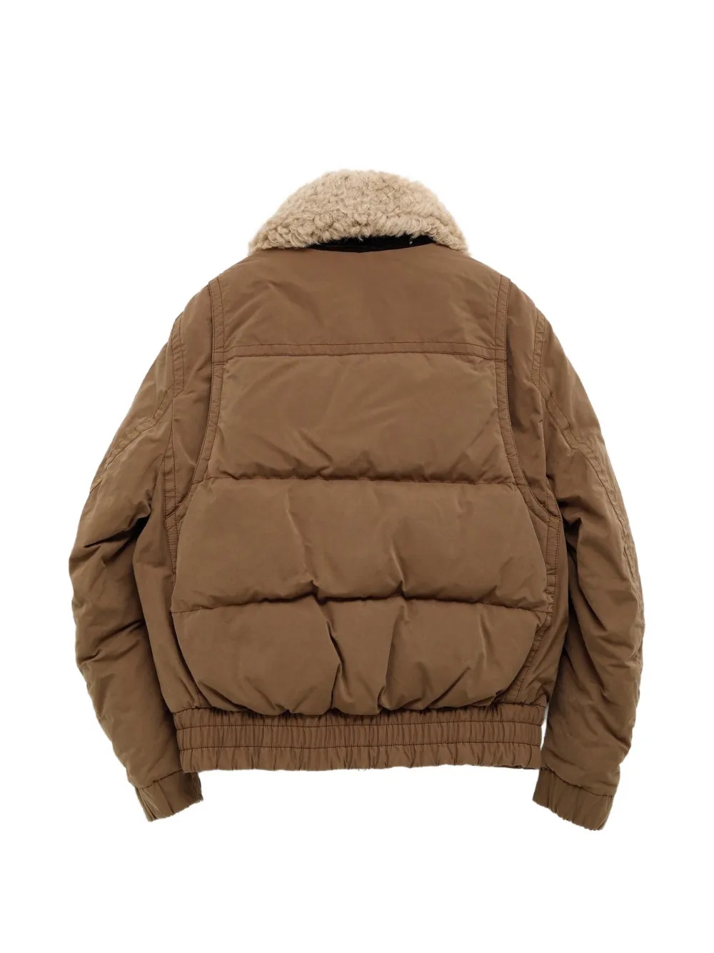 Moncler Grenoble shearling-collar quilted jacket Bruin