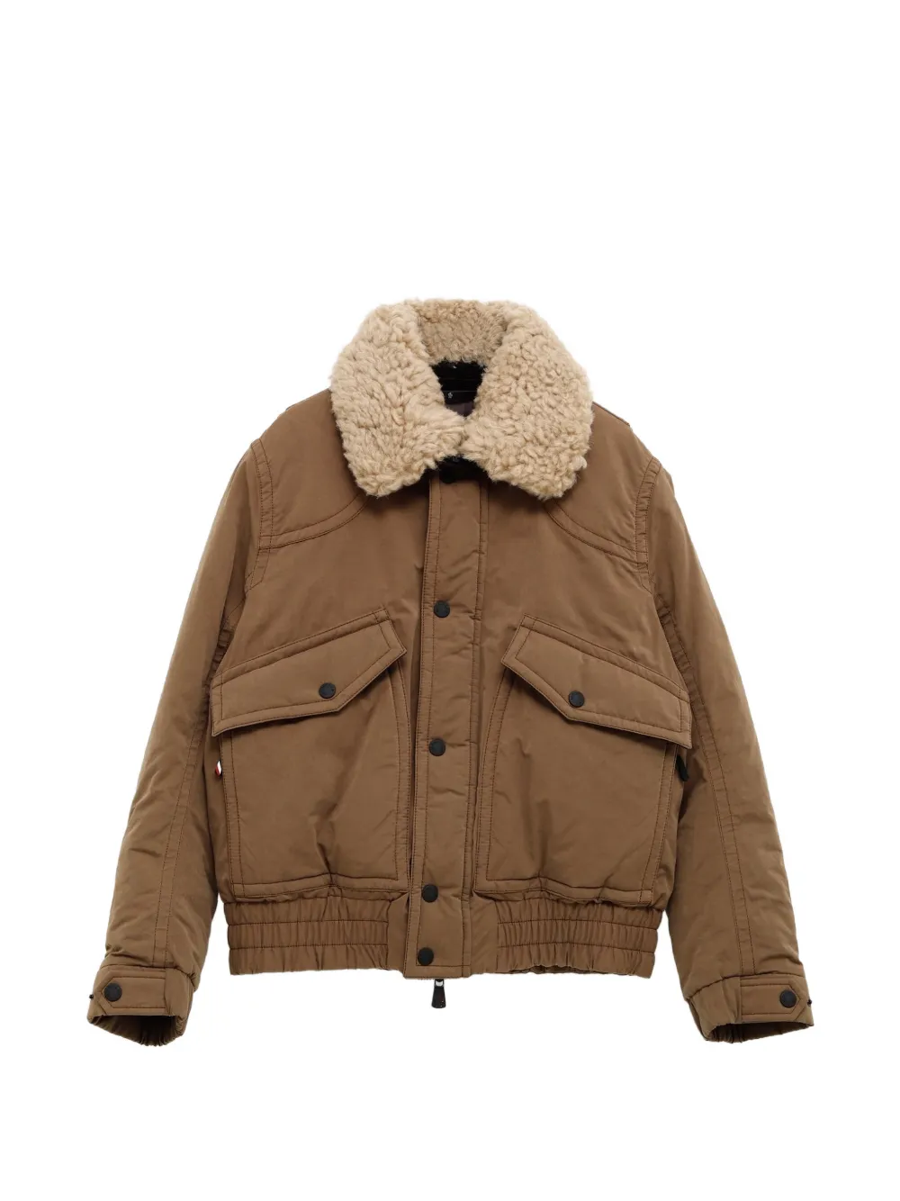 Moncler Grenoble shearling-collar quilted jacket Bruin
