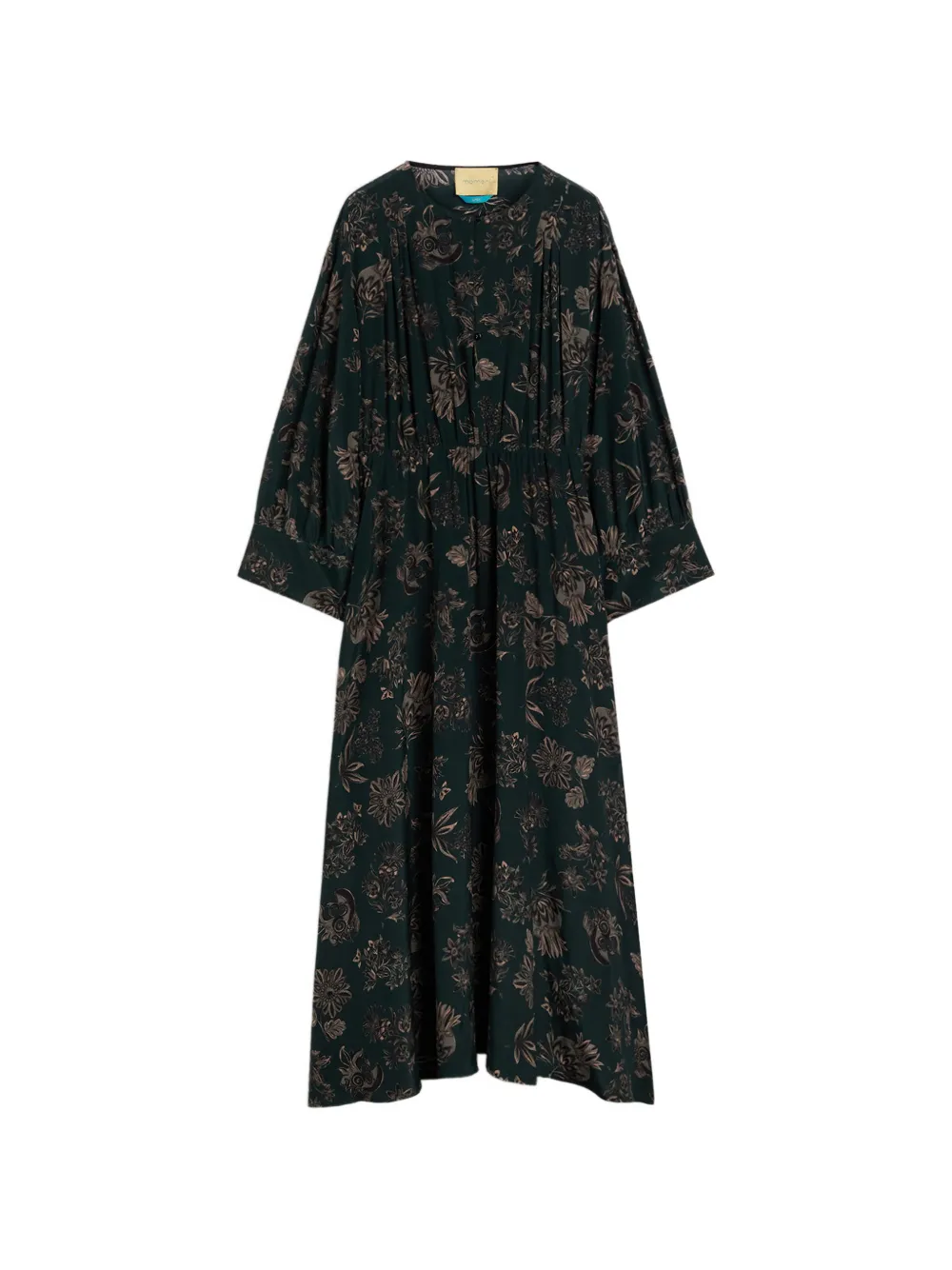 MOMONÌ Edda printed long-sleeved maxi dress - Grün