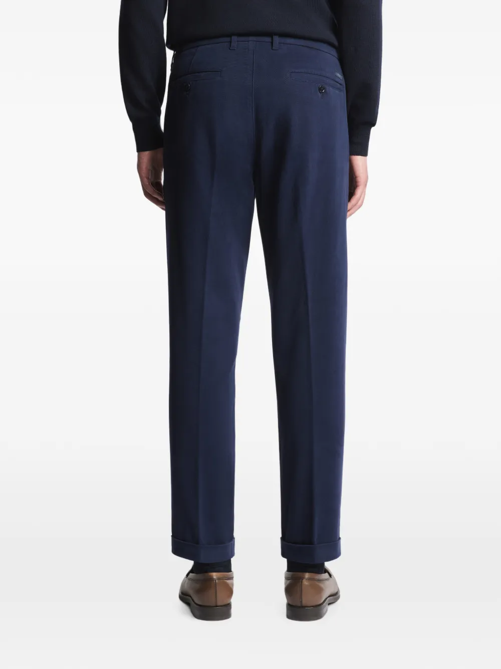 Fay Capri broek met omgeslagen pijpen Blauw