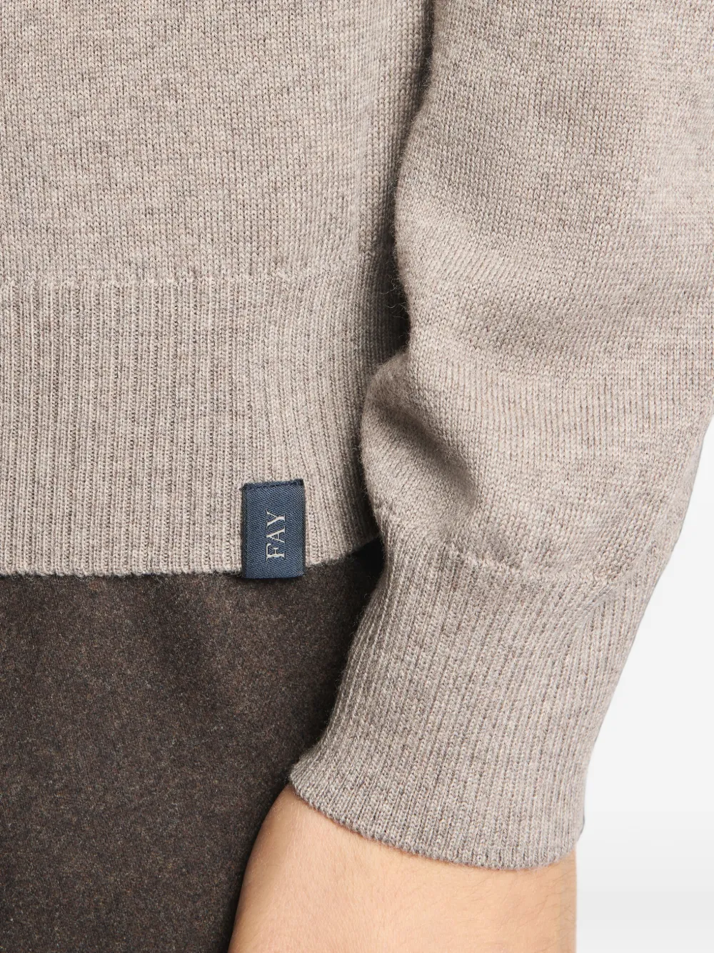 Fay Gebreide coltrui Beige