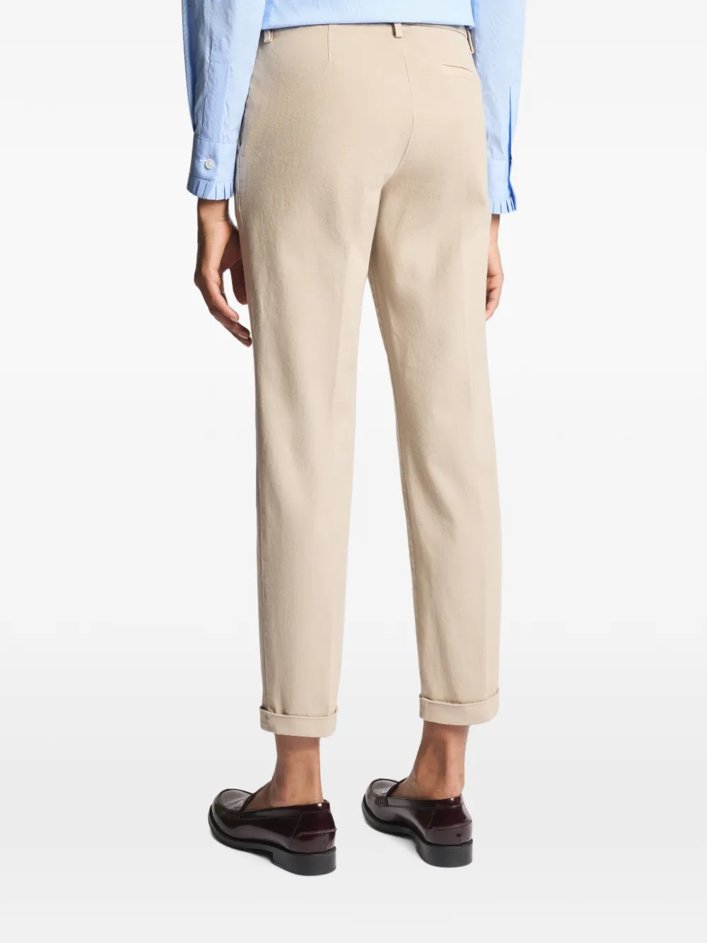 Fay Broek met omgeslagen pijpen Beige
