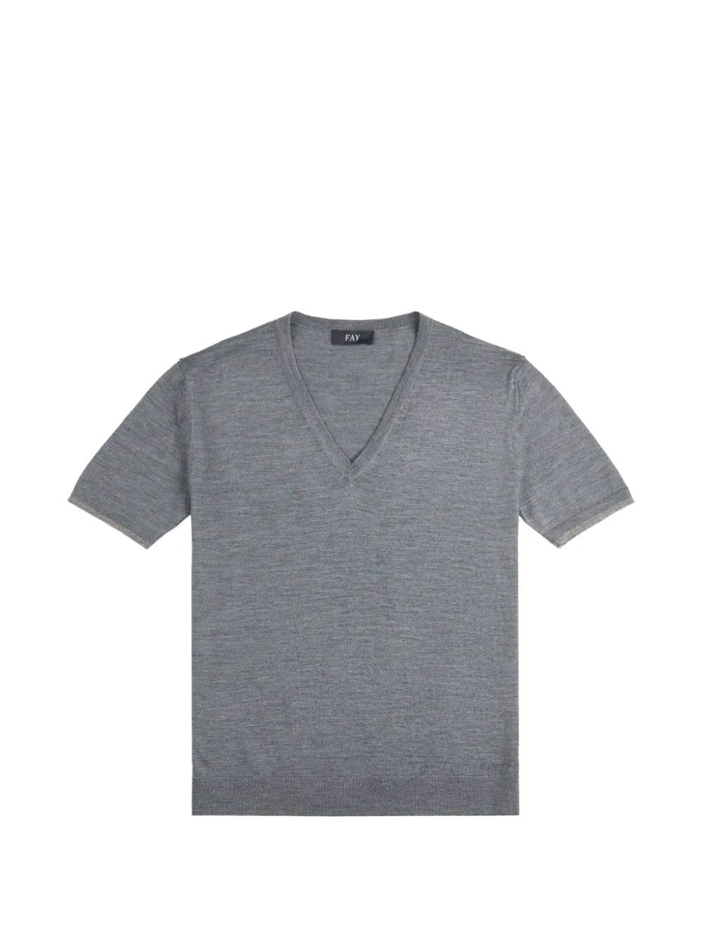 Fay V-neck short-sleeve T-shirt - Grigio
