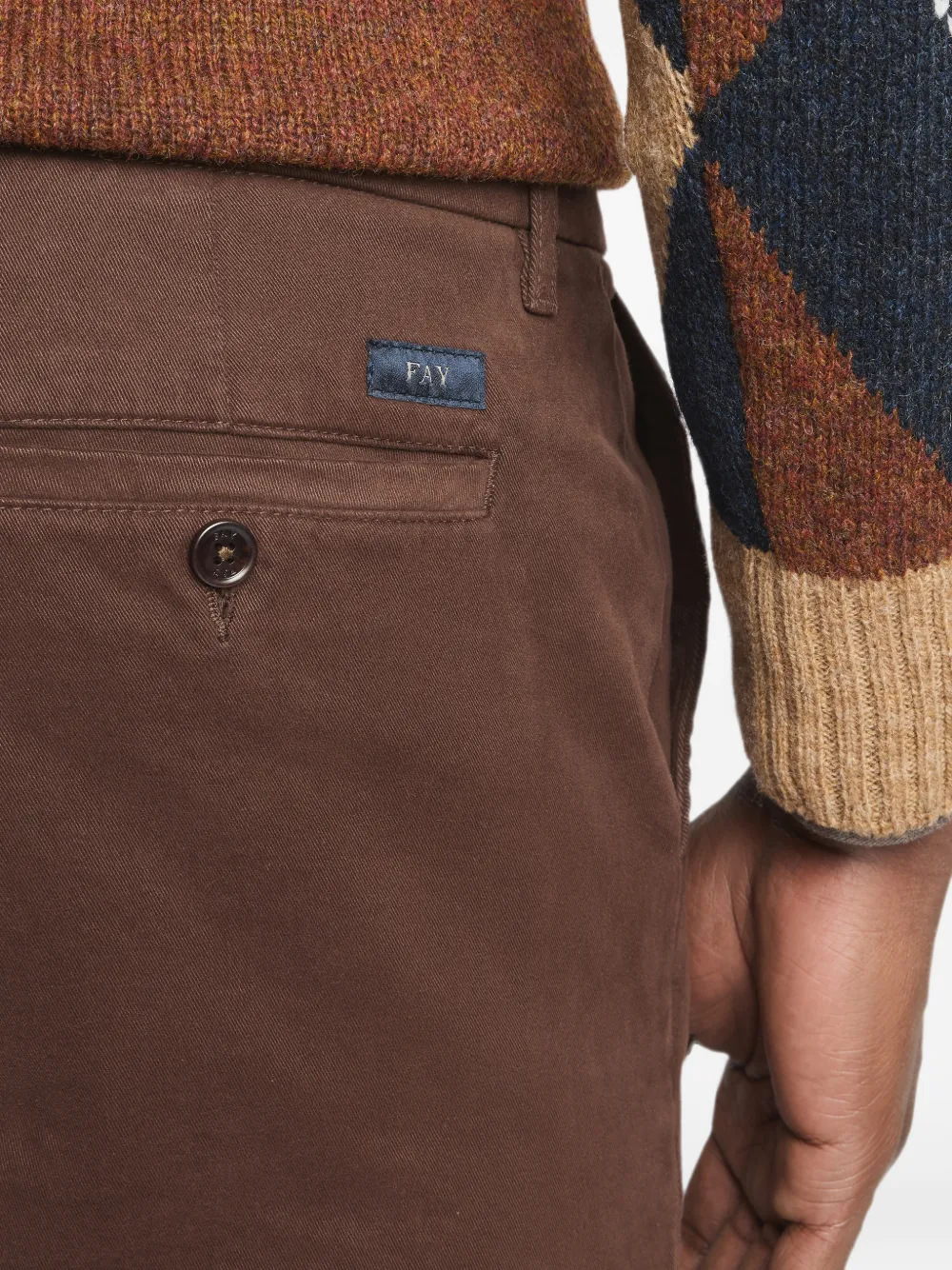 Fay Capri broek met zakken Bruin