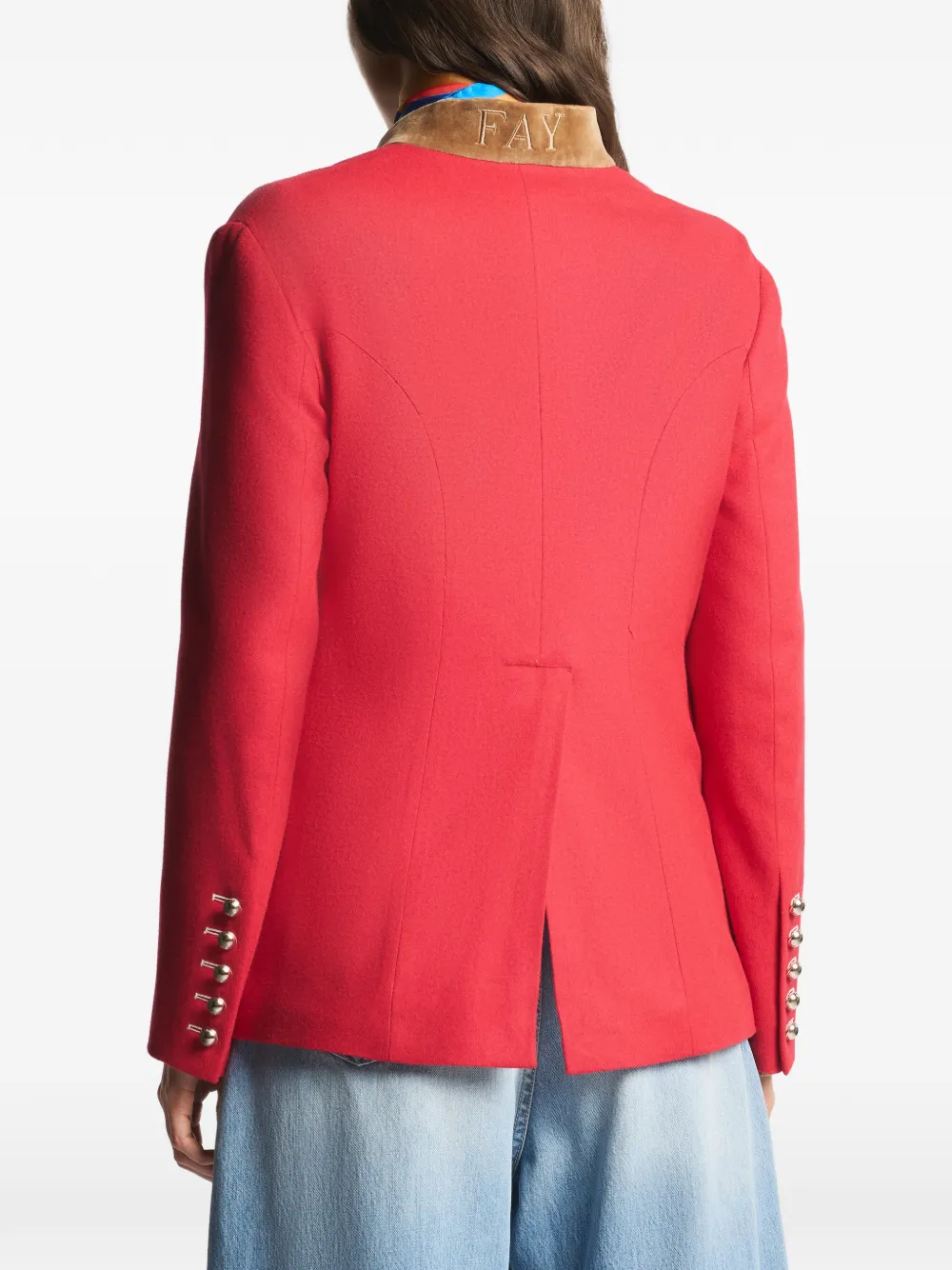 Fay Button-up jack Rood