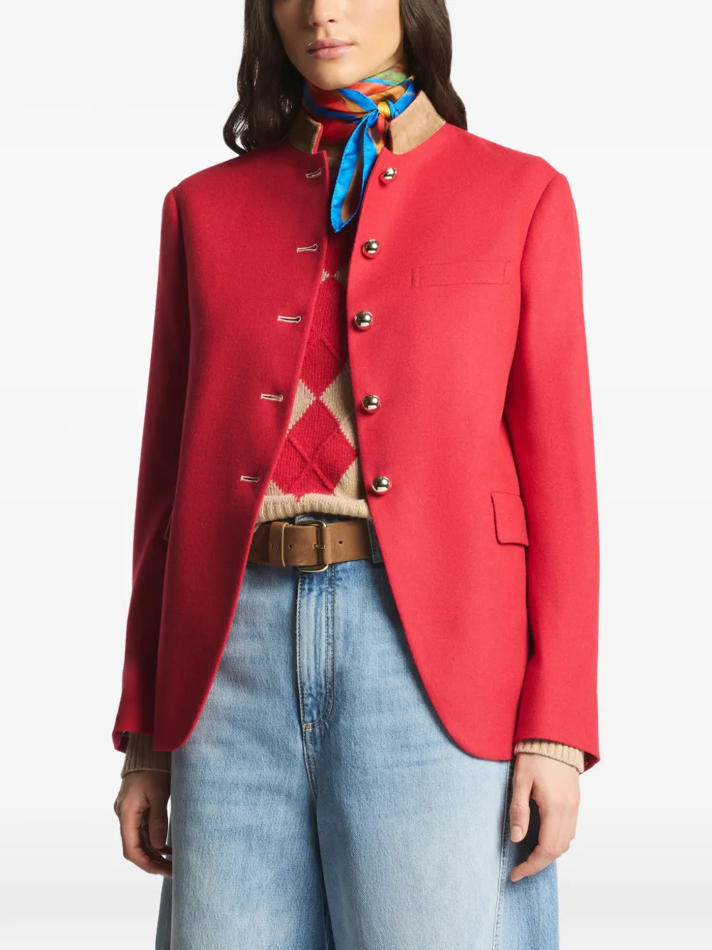 Fay Button-up jack Rood