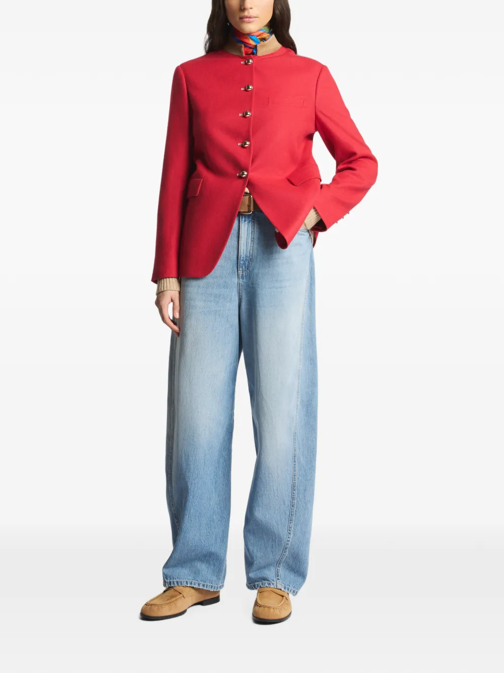 Fay Button-up jack Rood