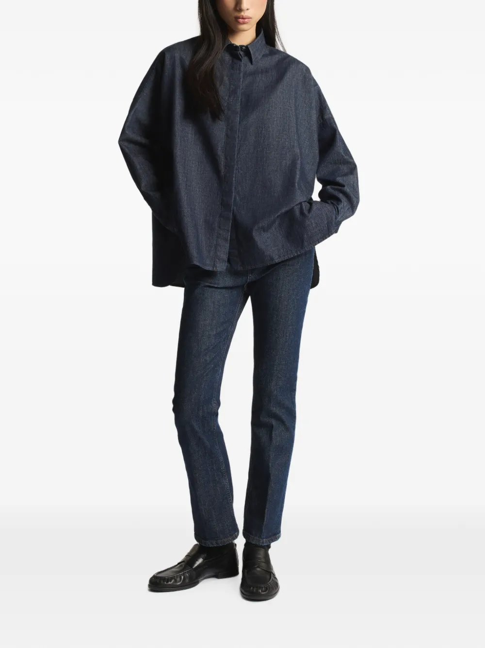 Fay Oversized overhemd Blauw