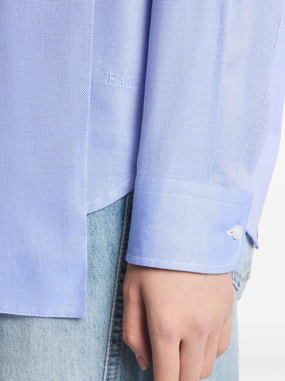 Fay Blouse met foulard-hals Blauw