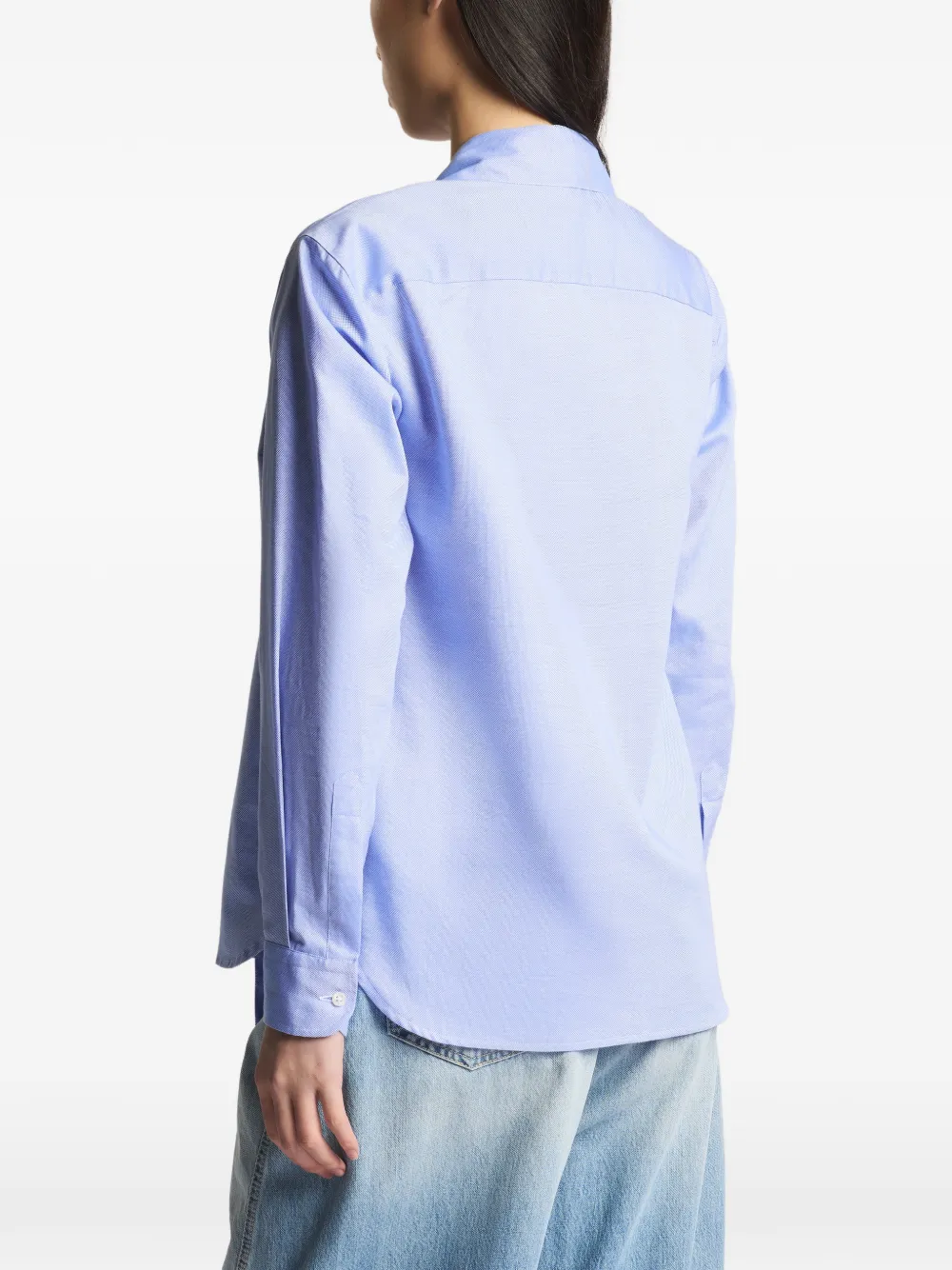 Fay Blouse met foulard-hals Blauw