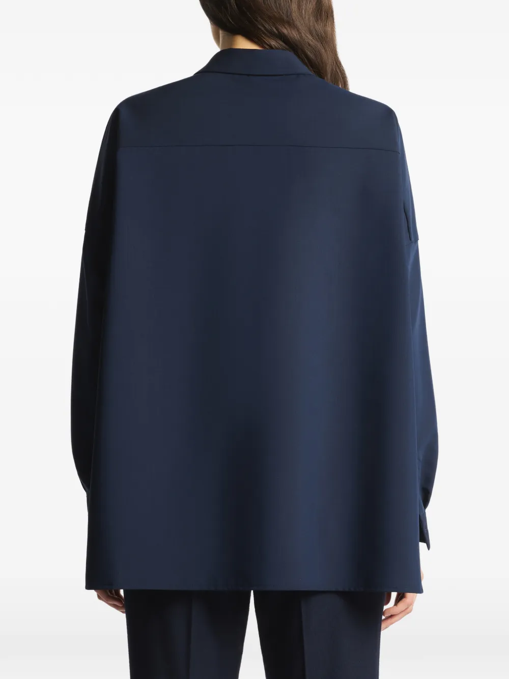 Fay Oversized overhemd met lange mouwen Blauw