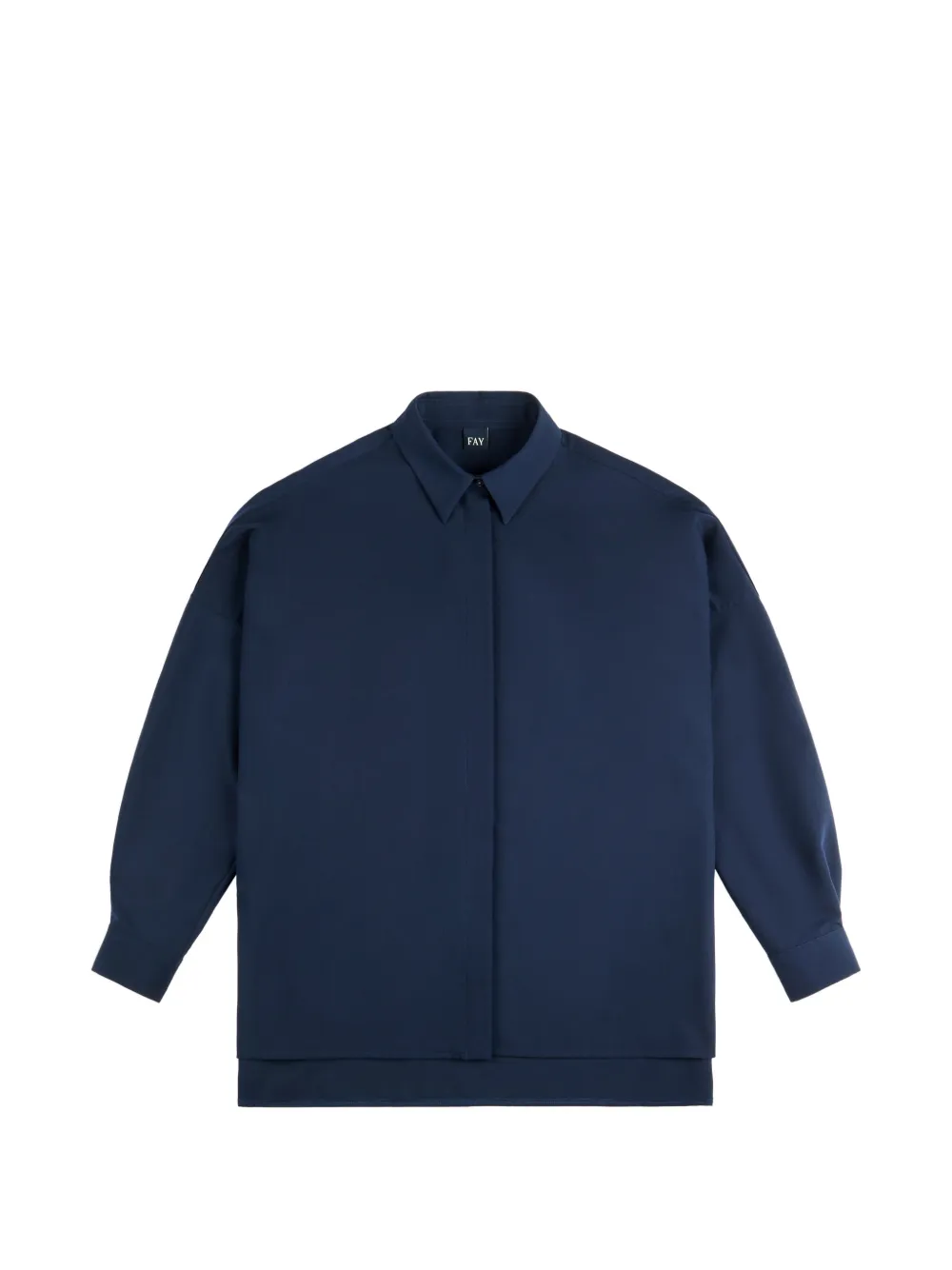 Fay long-sleeve oversized shirt - Blu