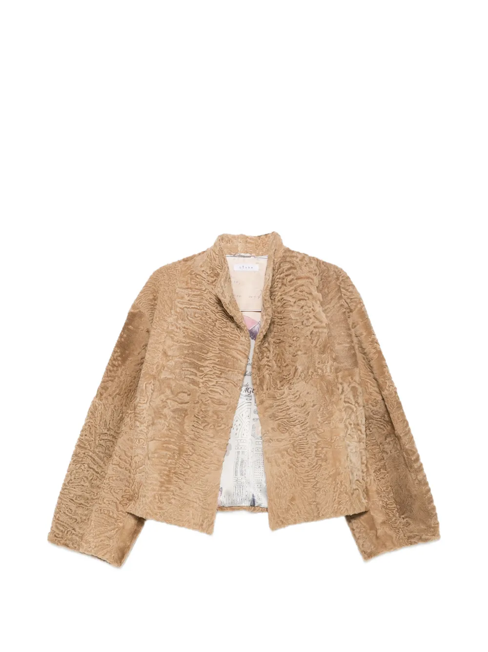 Liska high-neck textured jacket - Toni neutri