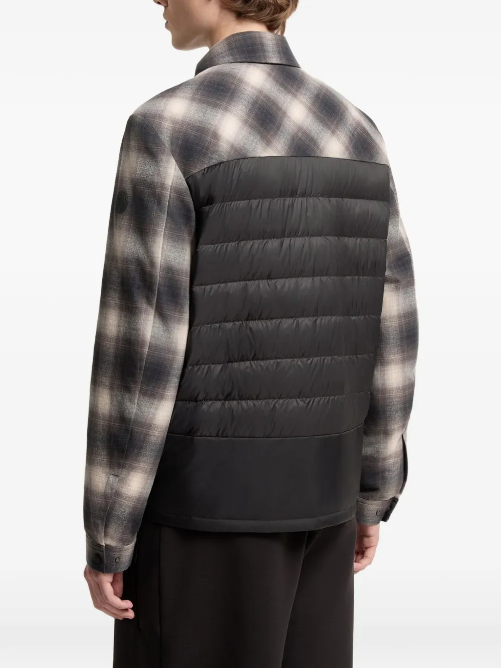 Moncler Cornisello geruit shirtjack Zwart