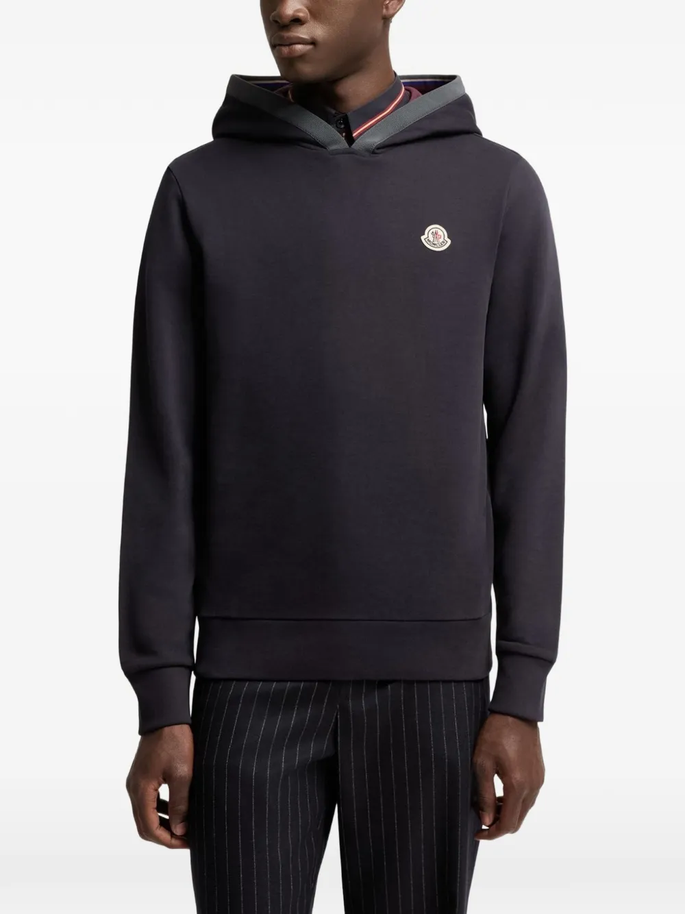 Moncler Hoodie met logopatch Blauw