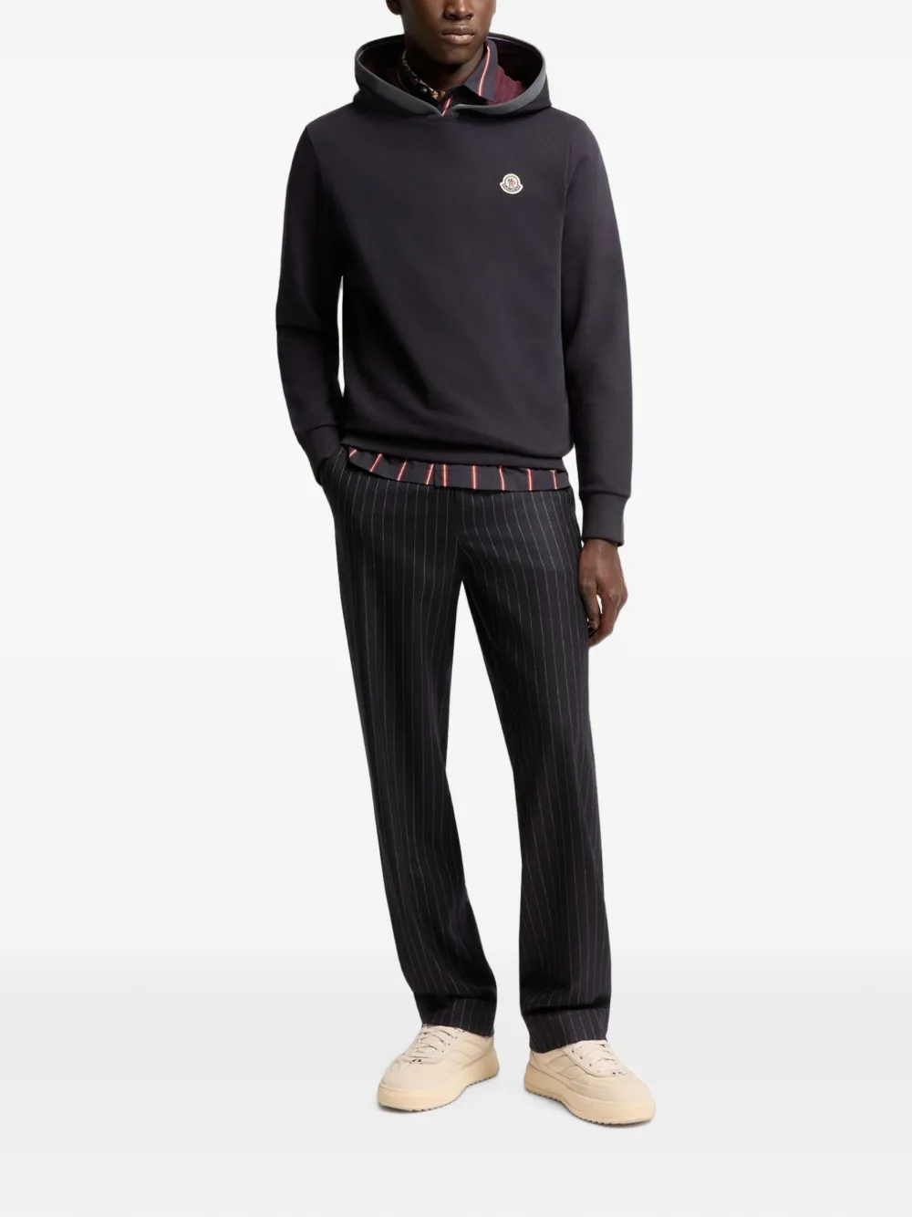 Moncler Hoodie met logopatch Blauw