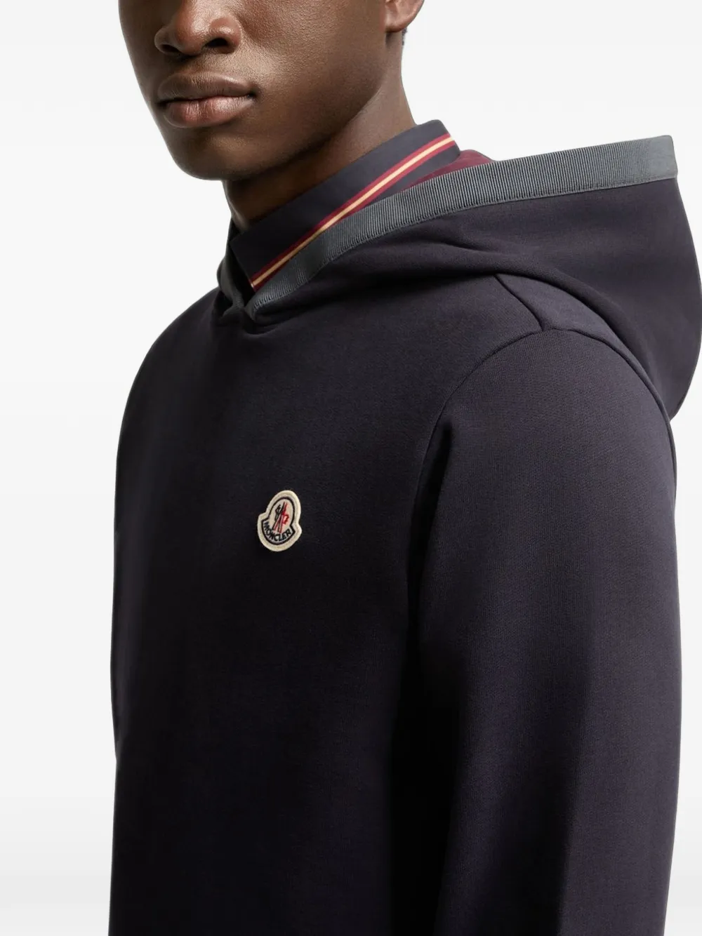 Moncler Hoodie met logopatch Blauw
