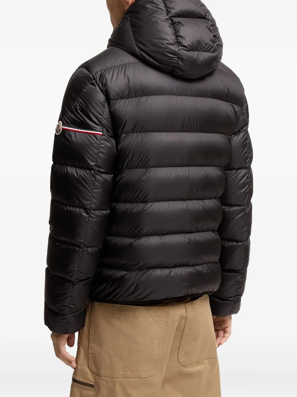 Moncler Gevoerd jack met capuchon Zwart