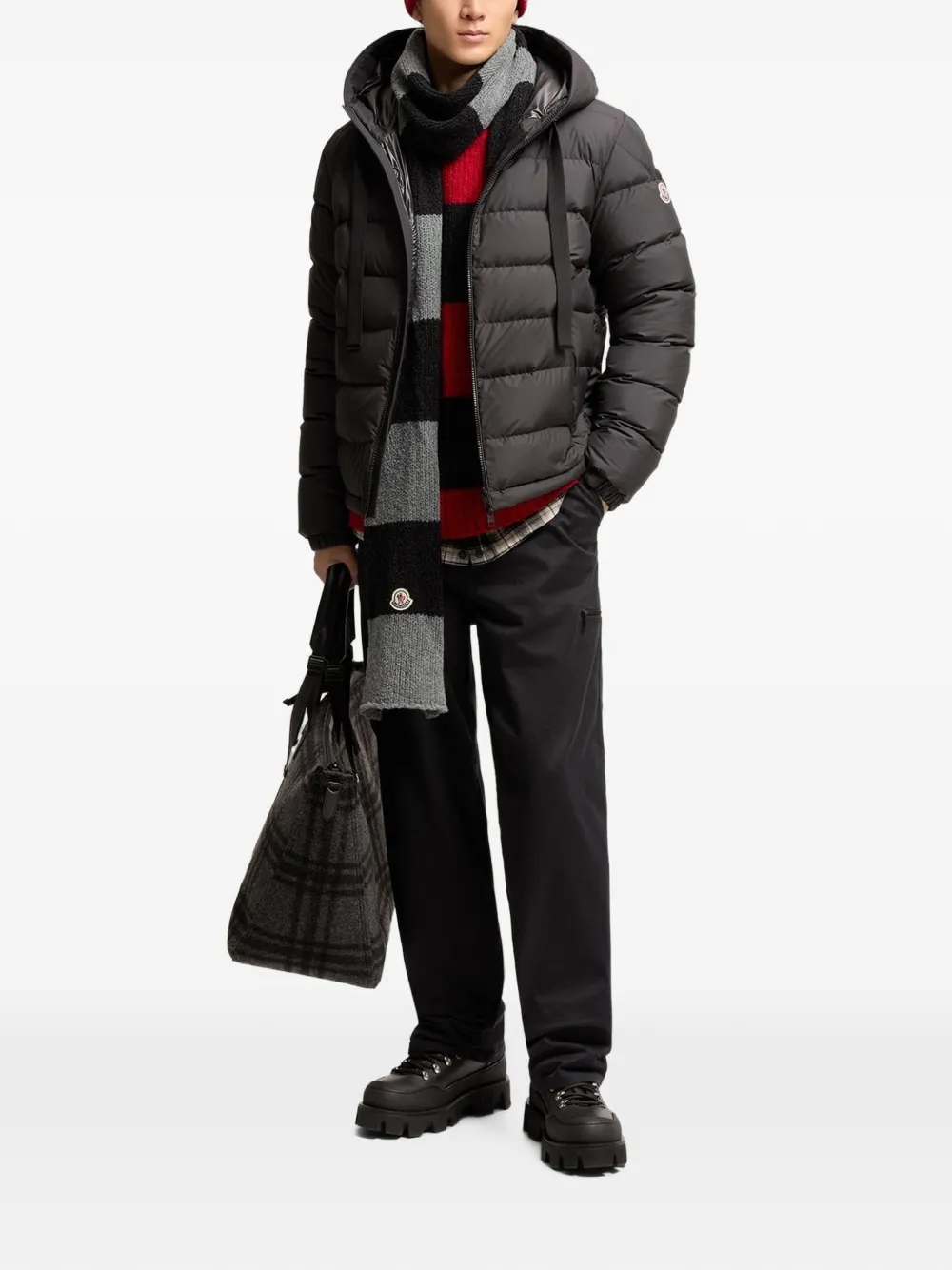 Moncler Gewatteerd jack met capuchon Zwart