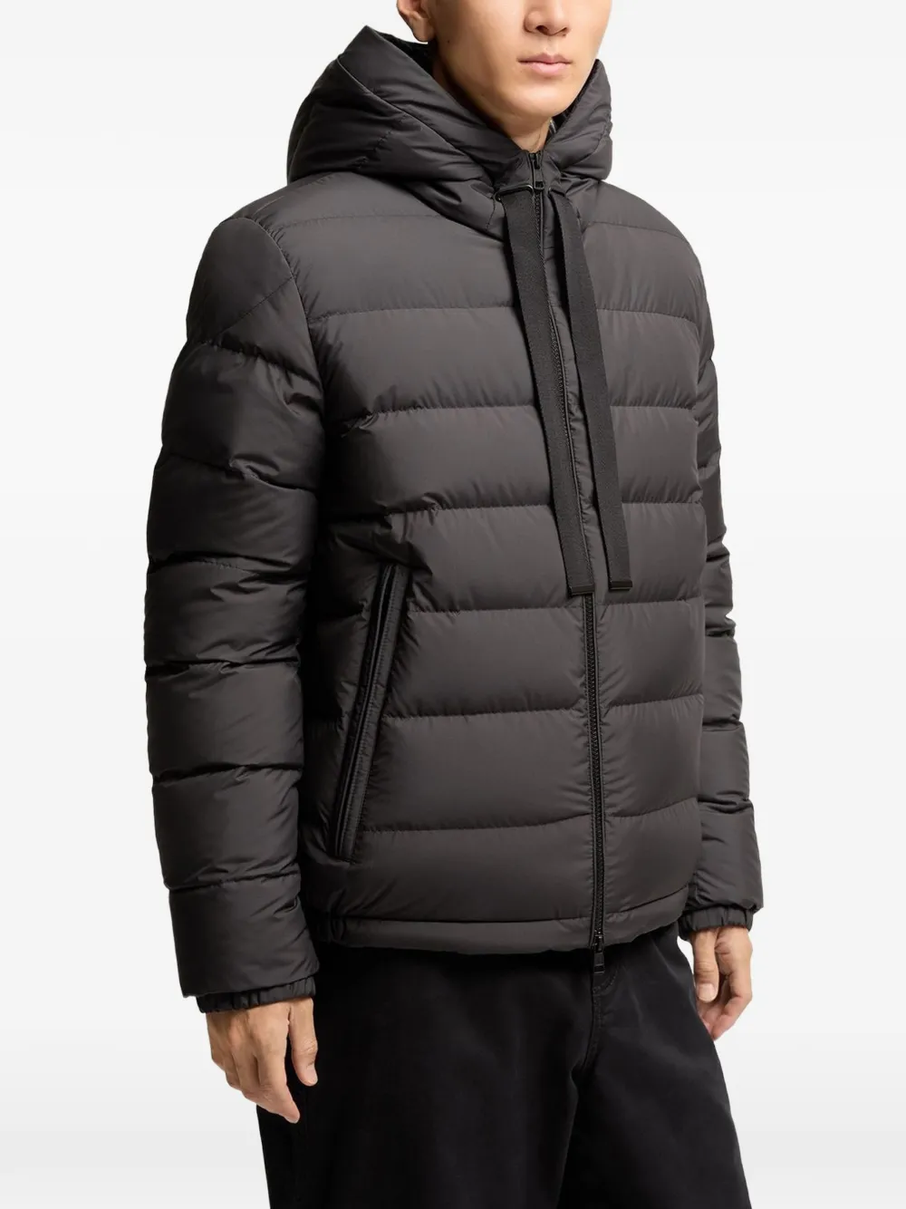 Moncler Gewatteerd jack met capuchon Zwart