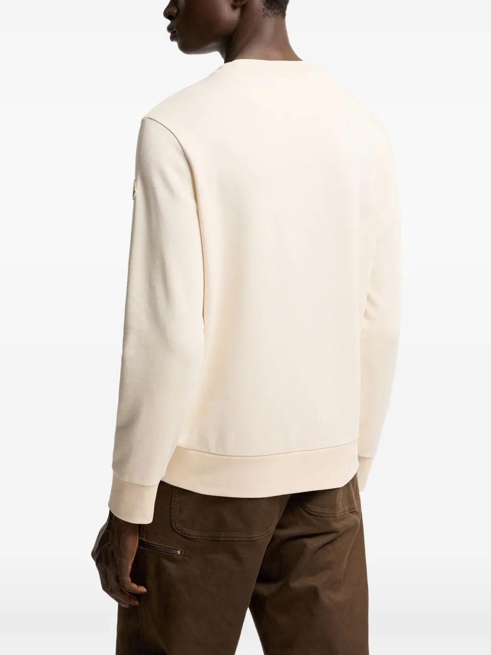 Moncler Sweater met logoprint Beige