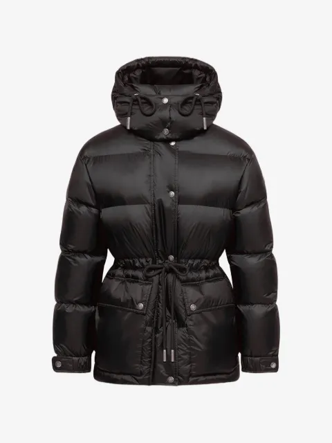 Moncler Sesie hooded mid-length down jacket